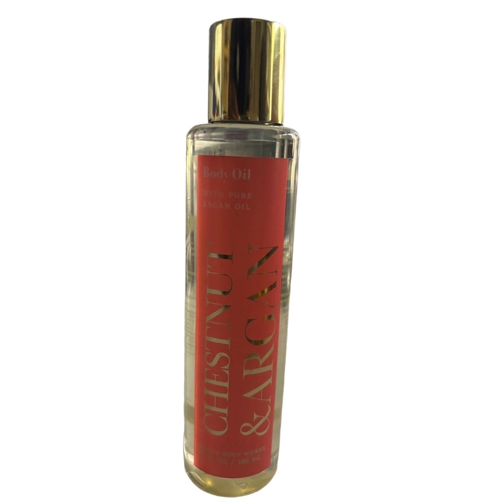 Bath & Body Works Body Oil Chestnut Argan 6.3 FL OZ Hydrating Pure Argan Oil - Picture 3 of 8